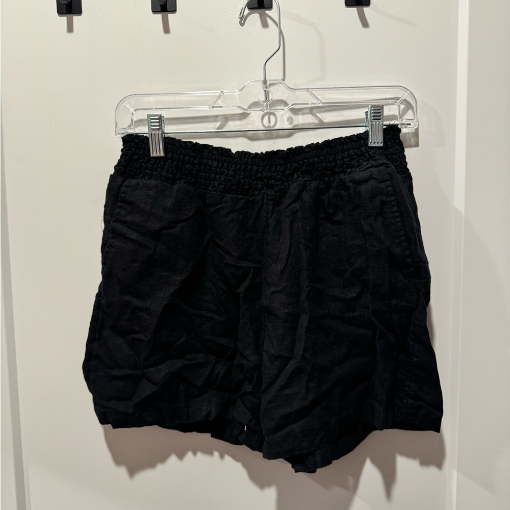 Pull On Linen Shorts